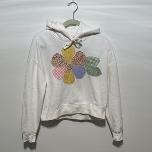Floral Patchwork Hoodie - White